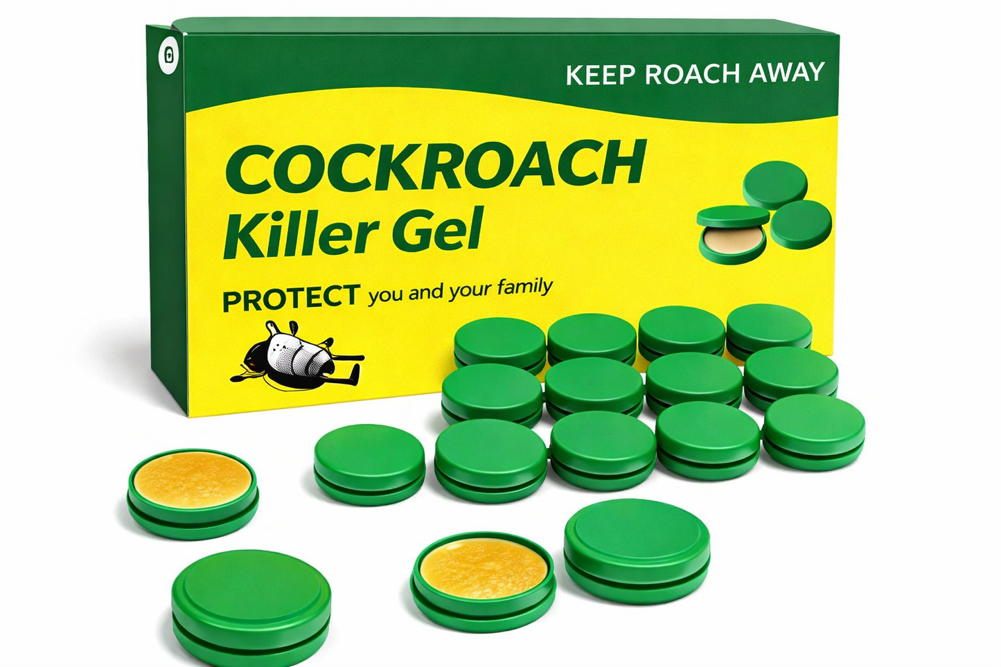 Cockroach Killer Gel (Pack of 2) – Fast Acting Roach Control for Kitchen, Bathroom & Home